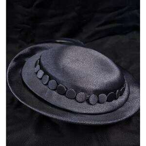 Frost Bros San Antonio TX Woman’s Vintage Hat Blue With Feather Church Hat